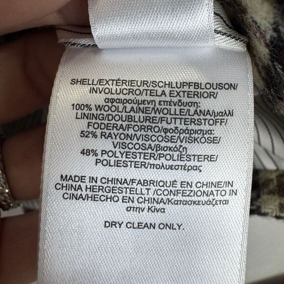 Brooks Brothers Red Fleece Wool Blazer Jacket Size 12 Houndstooth Gold Buttons - Picture 9 of 12